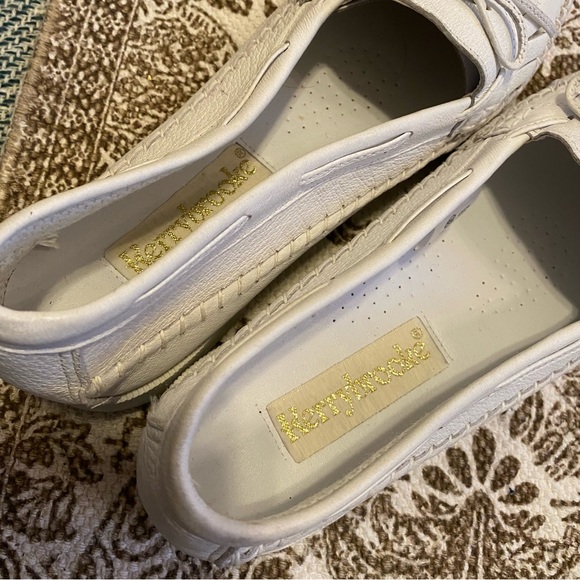 Vintage Kerrybrooke White Leather Upper Nurse Style Shoes Size 8 Like New Loafer - Picture 5 of 8
